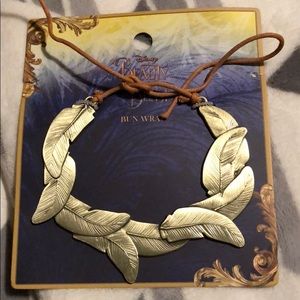 Beauty and the Beast Belle Gold Leaf Bun Wrap